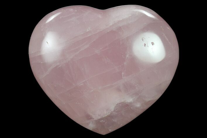 Polished Rose Quartz Heart - Madagascar #134801